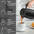 50oz 304 Secura French Press Coffee Maker Stainless Steel, Insulated Coffee Press with Extra Filter, Black