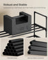 2-Tier 3-6 11.8 16.7 14.8 Inches, ULSA002B01 SONGMICS Shoe Rack, Shoe Organizer, Metal Storage Shelf, Upright or Upside