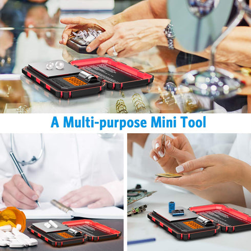Digital Pocket Scale, 200g /0.01g Kitchen Scale, Electronic Smart Scale with 50g Calibration Weight, Mini Digital Scale
