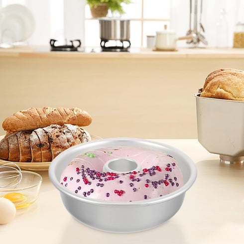 Ifundom Cheesecake Pan, Round Chimney Pudding Cake Pan, Non-Stick Baking Pan for Cake Grinding Wheel