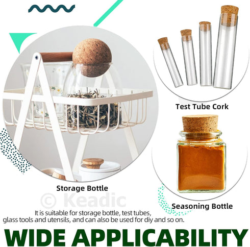 Keadic 41 6 Set Pcs Sizes Wooden Tapered and Ball Cork Plugs Assorted Natural Soft Wood Wine Bottle Stoppers