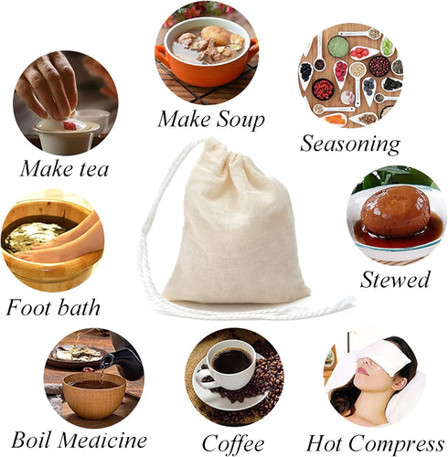 LOOKSGO 25 Pcs 5x7 Inch Muslin Bags, Cotton Drawstring Sachet Bags for Party, Wedding, Jewelry Supplies