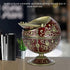 Windproof Ashtray with Flip Lid, Global Shaped Dragon Pattern Zinc Alloy Smoking Ash Tray for Home Office Crafts