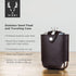 Viski Stainless Steel Flask with Traveling Case, Leather Wrap, 5oz, Brown