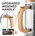 Sivaphe 34 OZ Bamboo French Press | Stainless Steel High Borosilicate Glass 1000ML Espresso/Tea Maker Coffee Serving