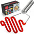Zulay Kitchen Non-Scratch Potato Masher - Heavy-Duty Stainless Steel & Silicone Hand Masher, Red