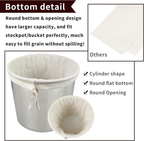 CONIE 16"x 20" Large Straining Bag for 40 to 50 Qt Brew Pot Kettles for Home Brewing Beer and Wine