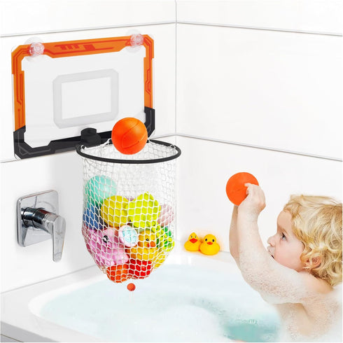 QPJ Baby Bath Toy Storage Organizer, Large Opening Mesh Bathtub Toy Storage for