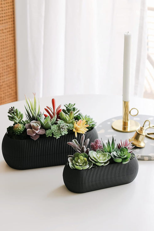 18 Pack Artificial Succulent Plants, Premium Fake Plants, Realistic Textured Cactus Decor