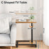 360 Adjustable TV Tray Table - Rotating C Shaped End Side Table Sofa Couch Bed Table with Wheels for Eating Living Room