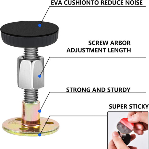 NANASO 4Pcs 28mm-106mm Bed Frame Anti-Shake Tool, Threaded Adjustable Headboard Stoppers, Prevent loosening Fixer Bed