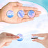 Qualsen 12Pcs Cute Glass Fridge Magnets, Strong Magnets for Kids, Office, Kitchen, Dishwasher (Sky)