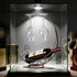 YMTengFei Pirate Ship Red Wine Rack Decoration, Creative Metal Wine Bottle Rack Standing Display Rack, Goblet Wine Rack