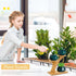 XXXFLOWER 3 Tiers Bamboo Plant Stand, Indoor Succulent Windowsill Shelf - Small Tabletop Plant Holder for Home
