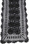 KEPSWET Cotton Handmade Crochet Lace Table Runner - Black Rectangle Coffee Table Dresser Decor (14x48 inch)