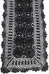 KEPSWET Cotton Handmade Crochet Lace Table Runner - Black Rectangle Coffee Table Dresser Decor (14x48 inch)