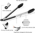 Long Kitchen Grill Tongs, Heavy Duty Stainless Steel with Locking Heat Resistant Non-Stick Silicone Tips