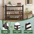 Closet, 4-Tier) Haddockway Bamboo Shoe Rack for Free Standing Shoe Organizer with Smooth Round Rods & Convenient
