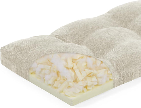 baibu 36 Inch Memory Foam Bench Cushion, Dual-Layer Patent Design Non-Slip Indoor