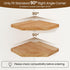 7in 1 Pack) Fun Memories Corner Shelf Wall Mount, Solid Oak Wood Floating Corner Shelves with Cable Hole, Rustic Design