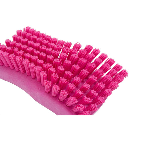 SPARTA Plastic Cutting Board Scrub Brush, 6 Inches, Pink, with Hanging Hole for Washing Cutting Boards
