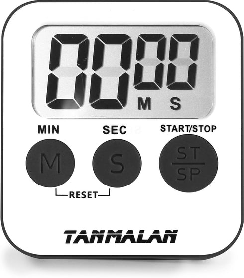 Kitchen Timer for Cooking Loud Alarm, Large Display, Auto Memory Loud Alarm, Large Display,Big Button,for Kids for Teacher Classroom Must Haves,Count Down-up,Easy to use (6.0-Grey) by Tanmalan