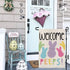 Welcome Easter Garden Flag, Double Sided Vertical 12×18 Inch Bunny Banner, Spring Outdoor Farmhouse Decoration DF019
