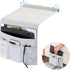 WOMACO Gray Bedside Storage Caddy, Medium Bed Side Pocket Organizer for Phones, Magazines, Tablets, Accessories