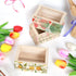 4 Pack Mini Rustic Wooden Crates, Unfinished Wood Box Decorative Storage for Kitchen, Office, Bedroom, Rustic Decor
