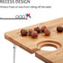 2 Tirrinia Portable Wine Picnic Table, Ideal Wine Gift for Women Men, Small Folding Outdoor Picnic & Cheese Tray