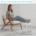 Small Vanity Stool, Cute Vanity Stools with Soft Faux Rabbit Fur Cushion, White Makeup Vanity Chair for Small Spaces