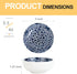 Ceramic Dipping Bowls,3 Inch Pinch Bowls Set Side Sauce Cups,Dishes for Sushi,Snack and Soy,BBQ,2.5 Oz Blue and White Mini Bowls for Kitchen Prep - Set of 6 by Swuut