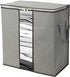 2 Pack Foldable Erect Storage Bags Under Bed Closet Organizer 18 x 11 x 19 inch - for Quilt, Blanket, Pillow, Clothes,