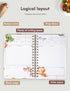 Recipe Book Waterproof Hardcover to Write in Your Recipes,Simplified Family Recipe Notebook for the Chef at Home, Recipe Journal Hold 120 Recipes(White) by molekaus
