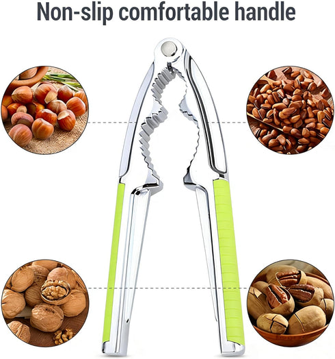 YOFAN Green Walnut Cracker Tool, Nutcrackers, Metal Nut Shell Openers, Nut Shell Breakers Crackers, Kitchen Tools