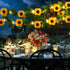 7.2ft GOESWELL Artificial Sunflower Garland with String Light: Fake SilkFlowers Vines with Green Leaves and Remote