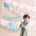 Meri Meri Rainbow Fringe Happy Birthday Banner, 8' Party Garland with Excess Cord for Celebration
