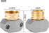 Zinc and Aluminum Male and Female Coupling, Fits All 5/8-Inch and 3/4-Inch Garden Hose Repair Fitting, 2 Pack(Female & Male) by Sanpaint