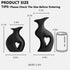 Set 2,Filled Black Ceramic Vase of with Love,Modern Minimalist Bohemian Vases Home DecorHeart Shape Matte Ceramic Vases