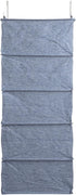 Closet 10 Household Essentials Hanging Cotton Blend and Plastic Shoe Organizer with Storage Compartments, Denim