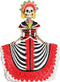 Dod Red Senorita Mexican Traditional Skeleton Sculpture