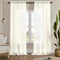 MYSTIC-HOME White Sheer Curtain Panels 72 Inch Length, Light Filtering Drapes for Living Room, 2 Panels, 52" Wx72" L