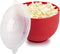 Goodful Silicone Popcorn Popper, Collapsible Hot Air Microwavable Popcorn Maker Bowl Made without BPA (Red)
