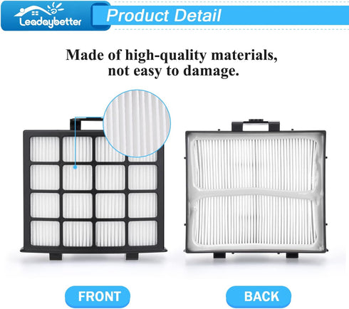 Leadaybetter AZ2002 Vacuum Filter Replacement for Shark Vertex DuoClean PowerFin, 2 HEPA, 4 Foam, 4 Felt Filters