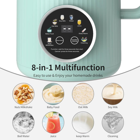 8 1 20 Bladers,40oz VBGK in Nut Milk Maker Blender With Soy, Almond, Oat, Coconut, Plant Based and Non Dairy Beverages