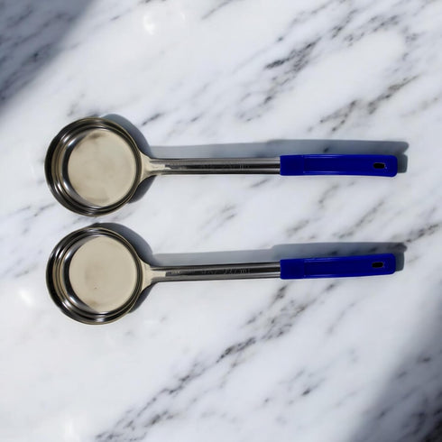 8 Ounce Solid Stainless Steel Portion Control Ladle Spoon for Measuring and Serving, Pack of 2