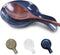 Blue Ceramic Spoon Rest for Kitchen, Heat Resistant Utensil Holder for Countertop, Dishwasher Safe, Cooking Spoon Holder