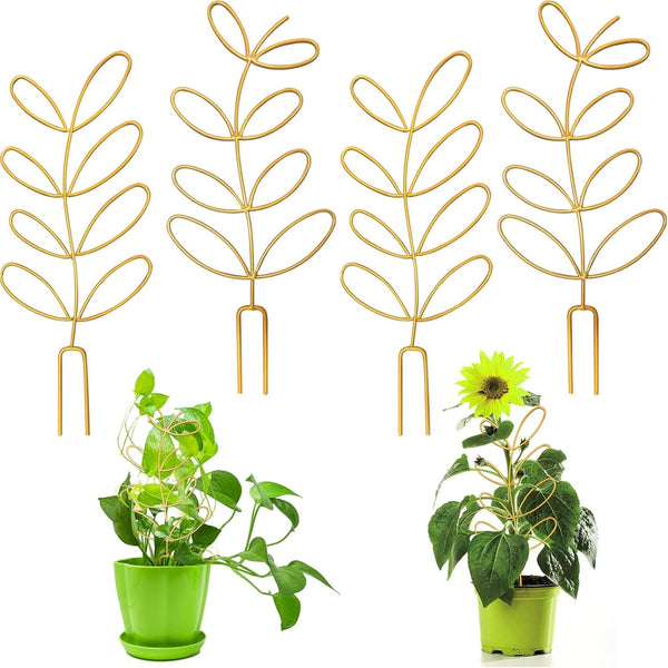 CANIPHA 4 Pcs Small Metal Trellis for Potted Plants, Indoor Plants Trellis for