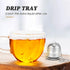 2 Pack Tea Infusers for Loose Tea, Extra Fine Mesh Stainless Steel Tea Strainers with Extended Chain Hook and Drip Tray