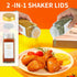 TESUNMU Label4oz CabinetDrawerRack(24) Gold Spice Jars with Seasoning Containers, Glass Spice Bottles with Shaker